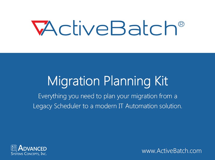 Get a free kit for migrating to a new job scheduler