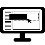 Drag and drop development icon