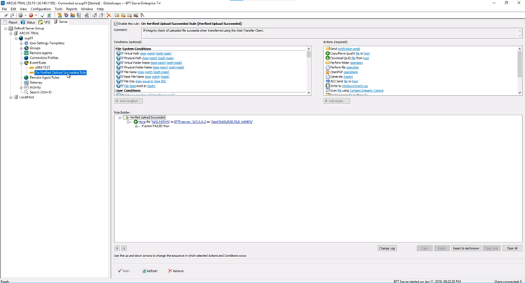 Globalscape Enhanced File Transfer Screenshot