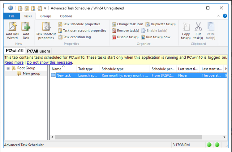 Advanced Task Scheduler Screenshot