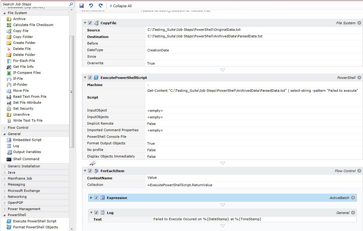 PowerShell Embed Script Job Step